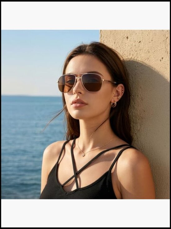 Polarized Folding Compact Pocket Sunglasses Metal Frame UV400 Polarized Folding Pocket Sunglasses Compact UV400 Protection main image 4